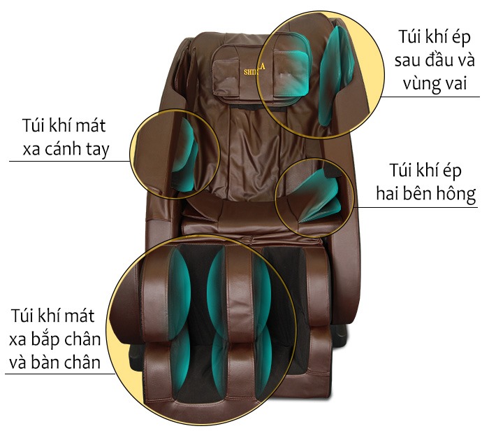 Ghế massage Shika SK-113 Nâu