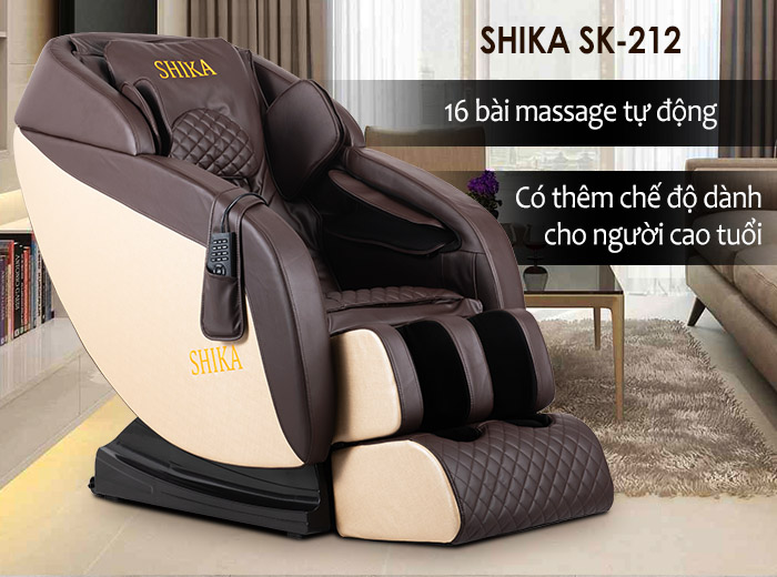 Ghế massage toàn thân 3D+ cao cấp Shika SK-212