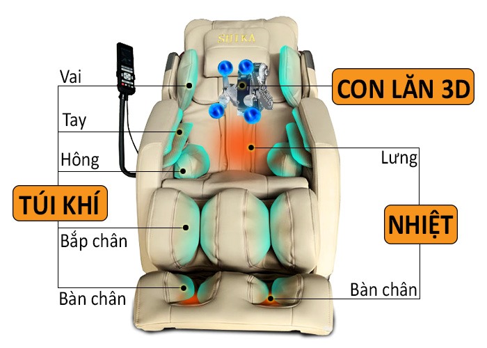 Ghế Massage Toàn Thân Shika SK-8908