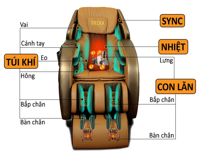 Ghế Mát Xa Shika 4D SK-8922