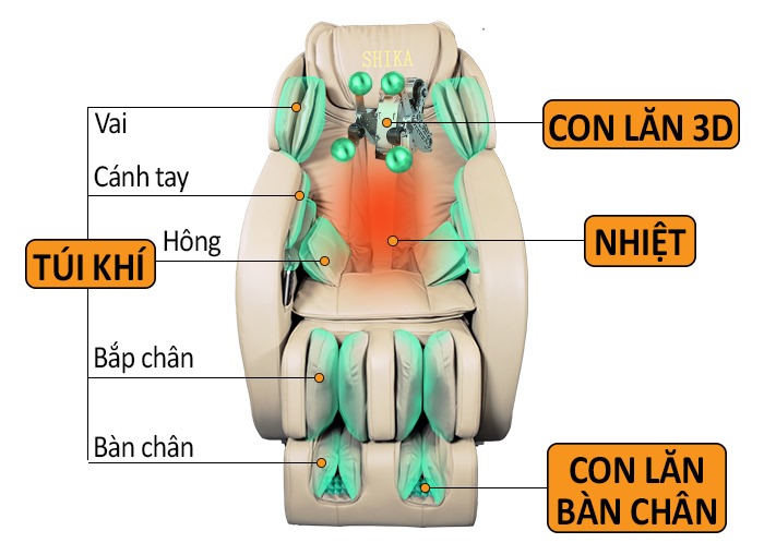 Ghế Matxa Shika 8926